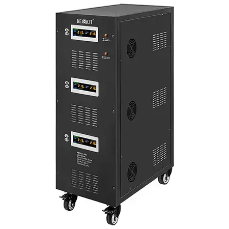 Stabilizator servomotor trifazat KEMOT PROavr-50k, 50000 VA, Afisaj LCD (Negru)
