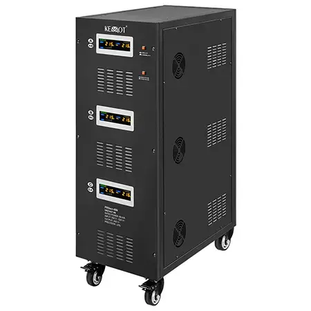 Stabilizator servomotor trifazat KEMOT PROavr-60k, 60000 VA, Afisaj LCD (Negru)