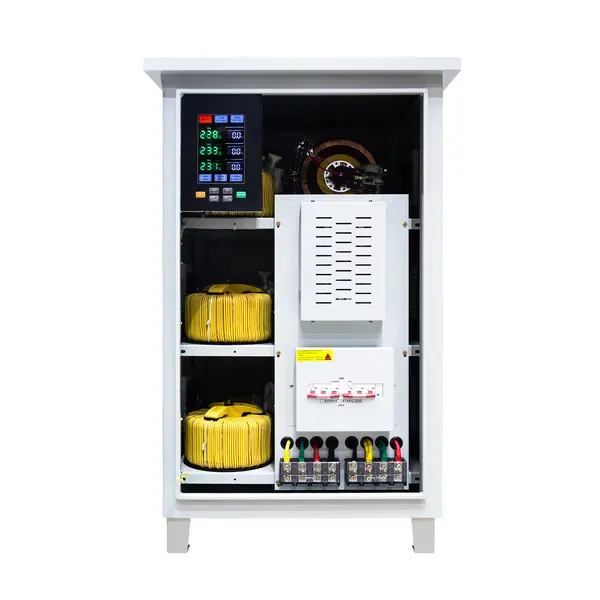 Stabilizator TED Electric retea maxim 80KVA-SVC cu servomotor trifazat-trifazat pentru exterior IP65 TED007513, A0117037