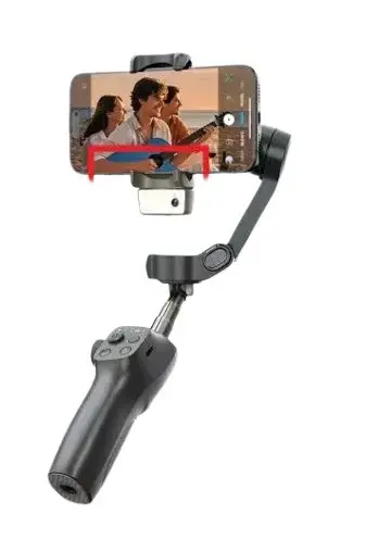Stabilizator Telefon iSEN CM8 AI Version, Gimbal 3 Axe, Negru, Modul AI Tracking, Lumina Fill Light, Bluetooth, 2600mAh, Tripod, Telecomanda