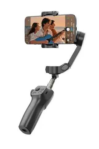Stabilizator Telefon iSEN CM9 Standard Edition, Gimbal 3 Axe, Negru, Bluetooth, Baterie 1400mAh, Tripod, Telecomanda