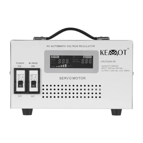 Stabilizator tensiune servomotor monofazat 2 prize 5KVA - Kemot URZ3426-5K