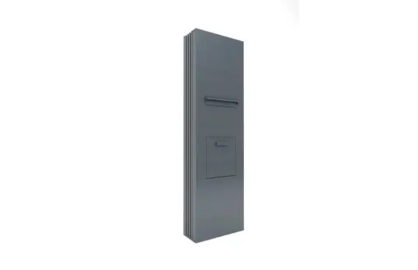 Stalp aluminiu cutie postala si colete Virtuoso Deluxe 50-857/7016, 600x250x2000mm