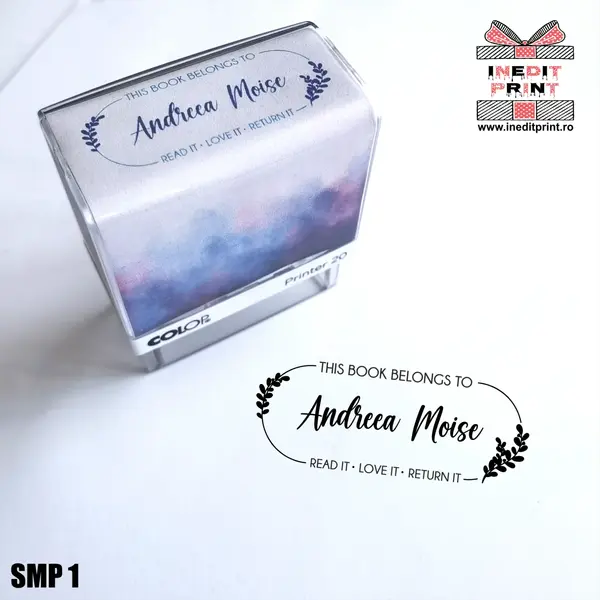Stampila personalizata Book SMP1 Printer 20 Tus albastru