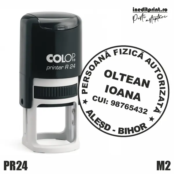 Stampila Printer R24 Persoana Fizica Autorizata Tus negru