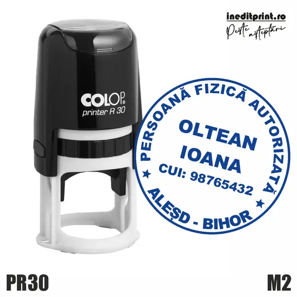 Stampila Printer R30 Persoana Fizica Autorizata Tus albastru
