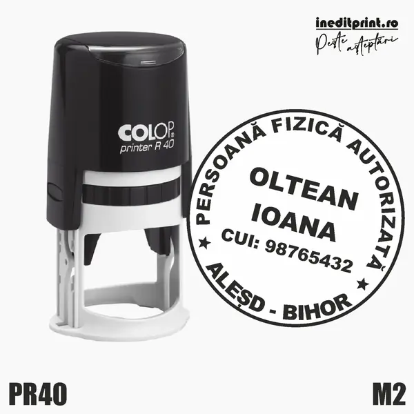 Stampila Printer R40 Persoana Fizica Autorizata Tus negru