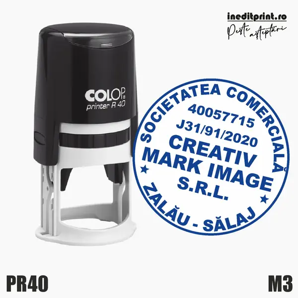 Stampila Printer R40 SRL Tus albastru
