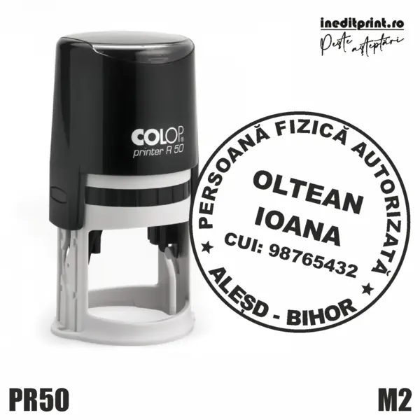 Stampila Printer R50 Persoana Fizica Autorizata Tus negru
