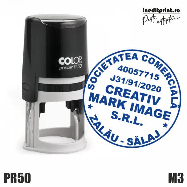 Stampila Printer R50 SRL Tus albastru