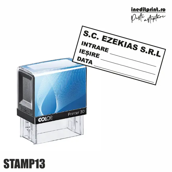 Stampila Printer STAMP13 - Intrare Iesire Tus albastru, PRINTER 30