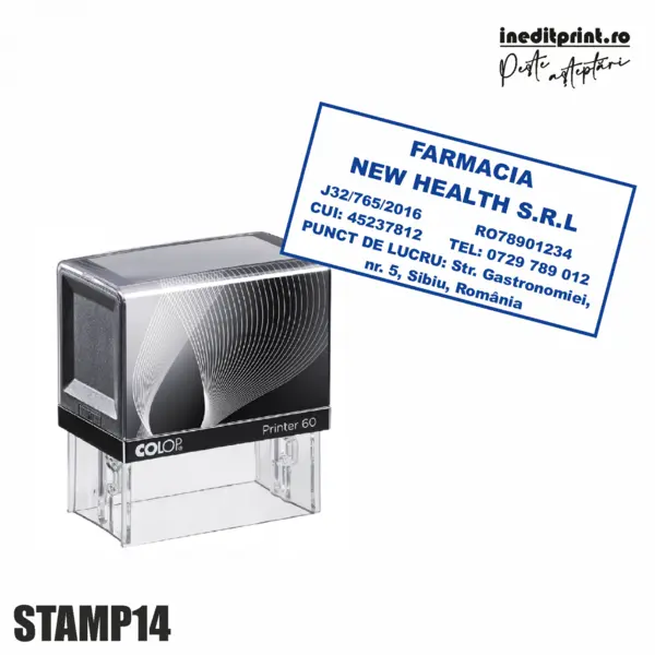 Stampila Printer STAMP14 - Farmacii Tus albastru, PRINTER 30