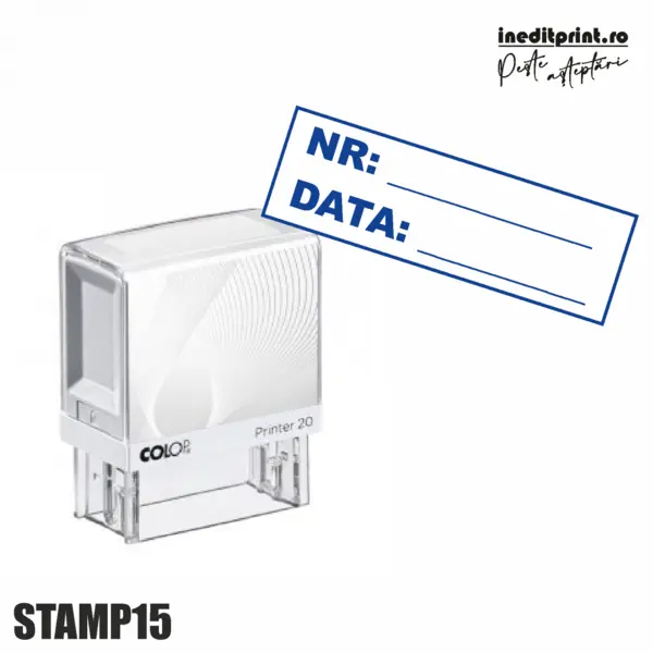 Stampila Printer STAMP15 - Numar si Data Tus negru, PRINTER 30