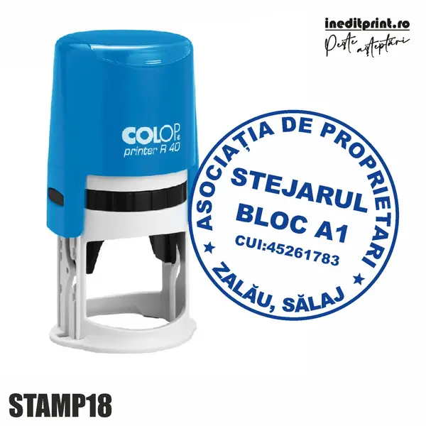 Stampila Printer STAMP18 - Asociatii de Proprietari Tus negru, PRINTER 30