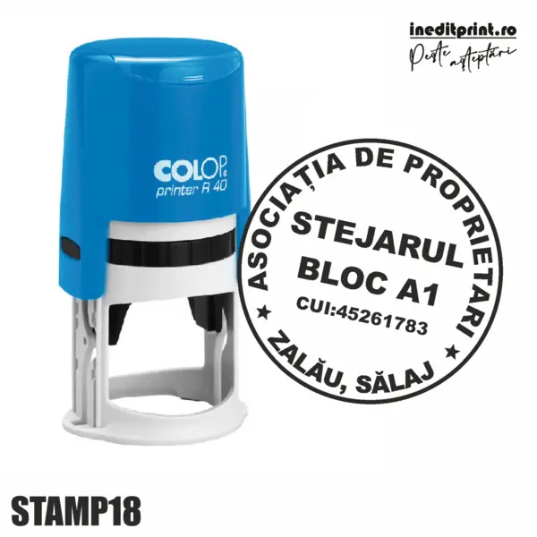 Stampila Printer STAMP18 - Asociatii de Proprietari Tus negru, PRINTER 24