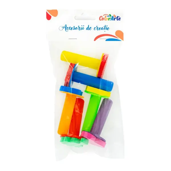 Stampile cu maner pentru hartie gumata, diverse forme, 5.5 cm, 6 bucati set