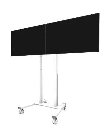 Stand mobil 2 monitoare Neomounts ADM-875WH2, 42inch - 65inch, 50 kg (Alb)