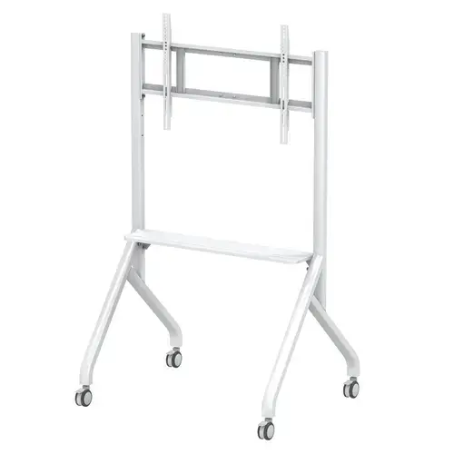 Stand TV, universal, reglabil inaltime, raft inclus, 65 - 100 inch, Techly ICA-TR53LW, Alb