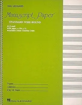 Standard Wirebound Manuscript Paper (Green Cover), Paperback/Hal Leonard Corp