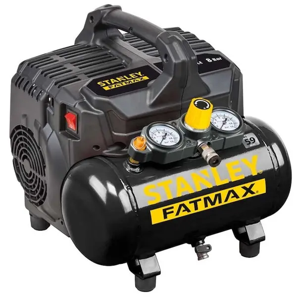 Stanley Compresor de aer Stanley FatMax DST101/8/6, 1 CP, 230 W, 105 l/min debit aer, 6 l capacitate rezervor, 8 bar presiune maxima