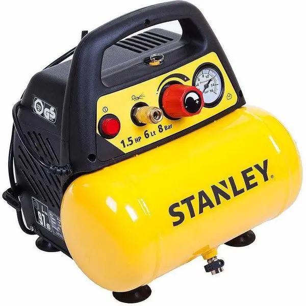 Stanley Compresor Orizontal, 6L, Fara Ulei, Stanley DN 200/8/6 1.5HP, 180l/m, 8 Bar