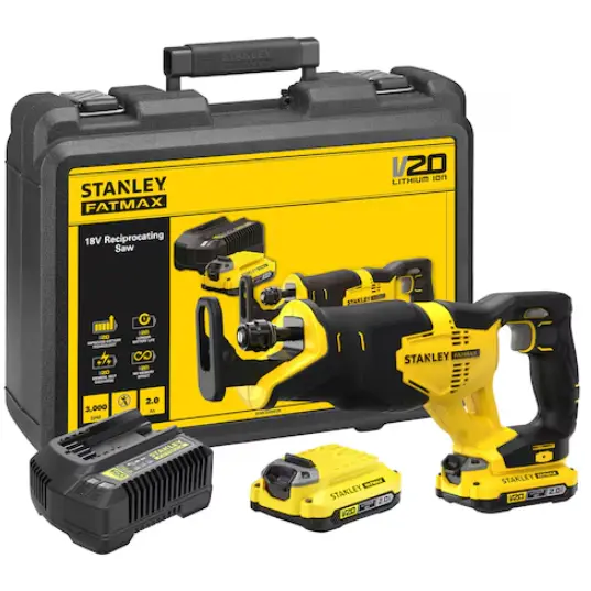 Stanley Fierastrau sabie Stanley, 18V, 2x 2.0Ah, 3000 SPM