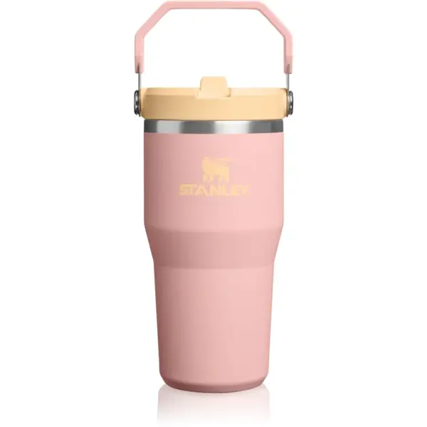 Stanley IceFlow™ Flip Straw 2.0 Tumbler sticlă termos din oțel inoxidabil Peach Rose 590 ml