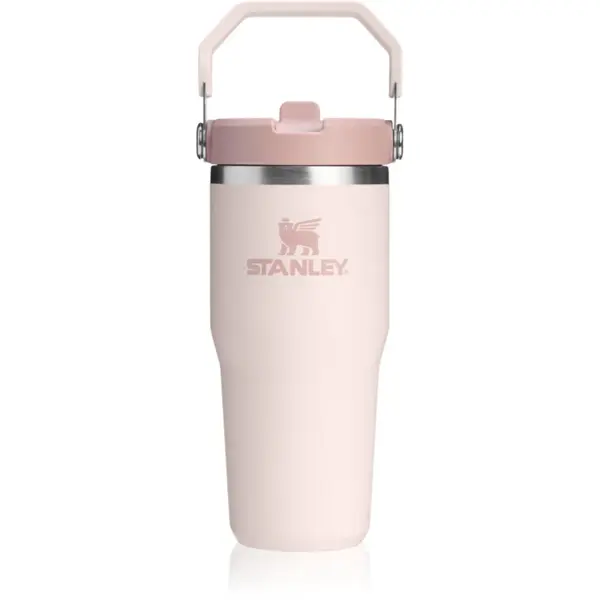 Stanley IceFlow™ Flip Straw 2.0 Tumbler sticlă termos din oțel inoxidabil Rose Quartz 410 ml