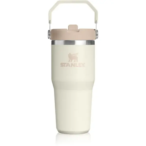 Stanley IceFlow™ Flip Straw 2.0 Tumbler sticlă termos din oțel inoxidabil Cream 410 ml
