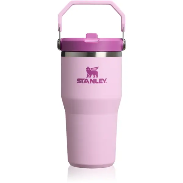 Stanley IceFlow™ Flip Straw Tumbler sticlă inoxidabilă pentru apă Cherry Blossom 600 ml