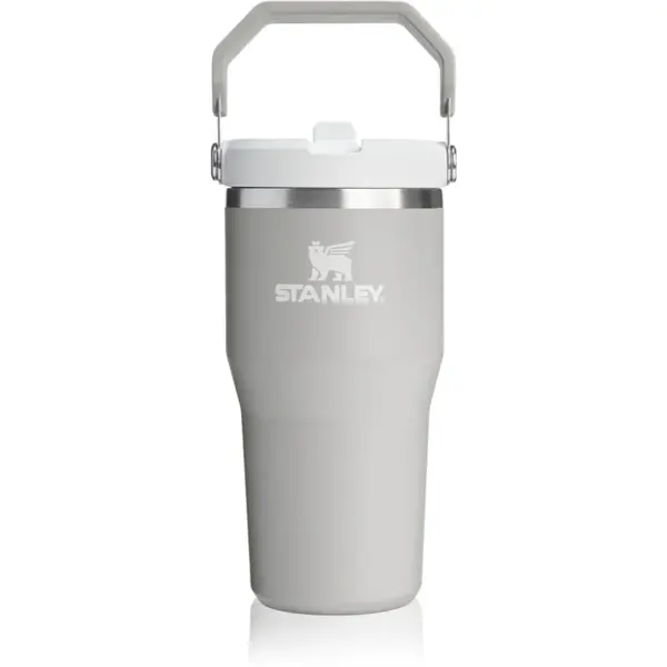 Stanley IceFlow™ Flip Straw Tumbler sticlă inoxidabilă pentru apă Ash 600 ml