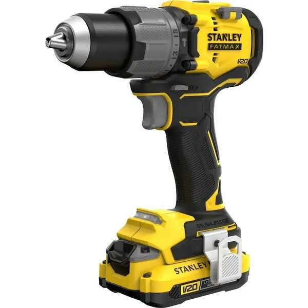 Stanley Masina de gaurit cu percutie pe acumulator STANLEY Fatmax, 18V, 2 baterii, incarcator, cutie transport SFMCD726D2K