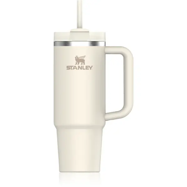 Stanley Quencher H2.O FlowState™ Tumbler pahar din oțel inoxidabil cu pai medium Cream 1 buc