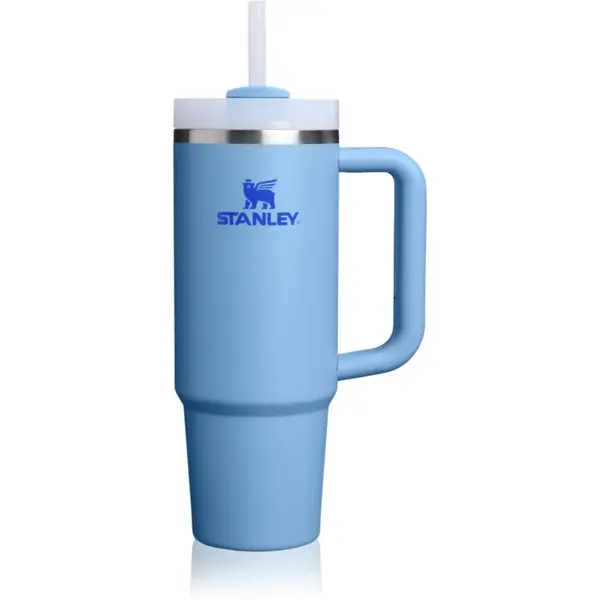 Stanley Quencher H2.O FlowState™ Tumbler pahar din oțel inoxidabil cu pai medium Blue Sky 890 ml