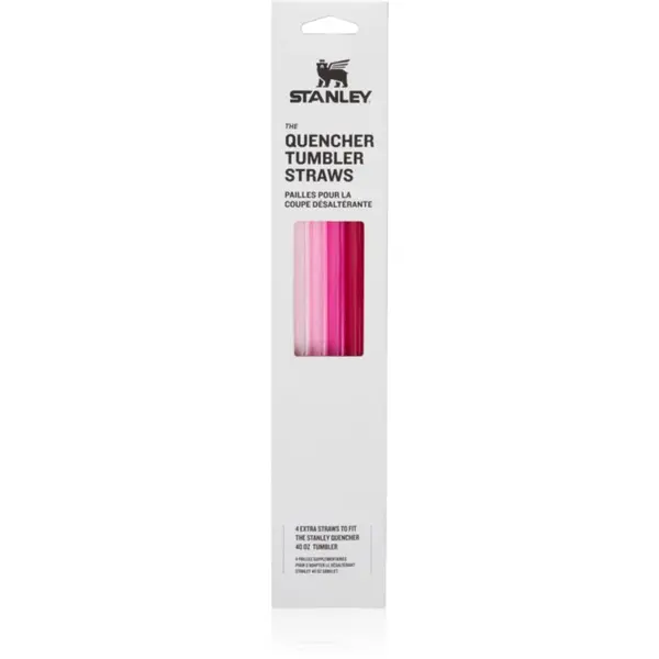 Stanley The Quencher Tumbler Straws pai de rezervă 1180 ml Pink 4 buc