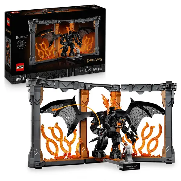 Stapanul inelelor: Diorama pentru biblioteca cu un Balrog