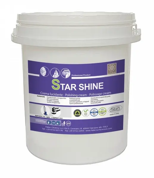 Star Shine Negru crema de lustruit granit si cuart Faber, 5kg, pe baza de apa