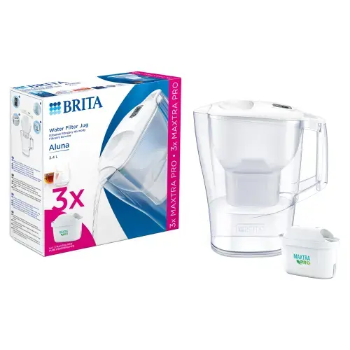 Starter pack BRITA Aluna 2.4 L + 3 filtre Maxtra PRO (Alb)