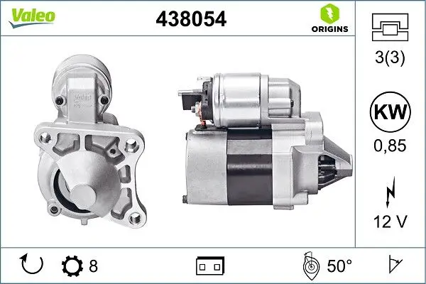 starter VALEO ORIGINS NEW OE TECHNOLOGY 438054