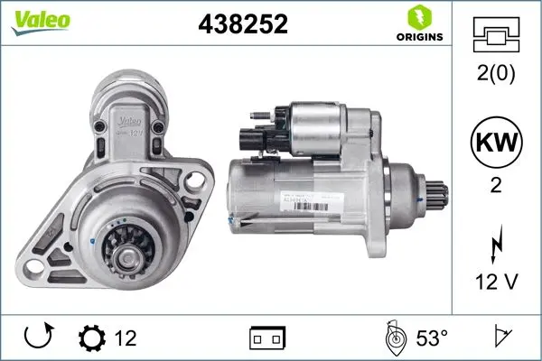 starter VALEO ORIGINS NEW OE TECHNOLOGY 438252