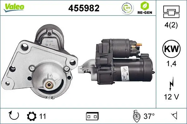 starter VALEO RE-GEN REMANUFACTURED 455982