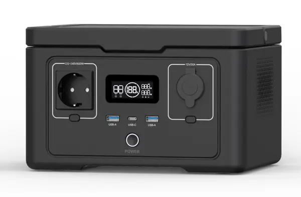 Statie acumulator portabil pentru incarcare electrica LongLife, LiFePO4, Generator Solar Power Station - 600W, 256Wh - CNO-PS600UPS-Plus