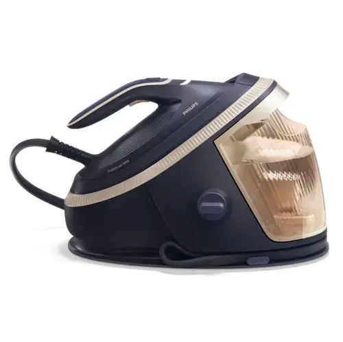 Statie de calcat Philips PSG7300/20 Seria 7000, 170g/min debit de abur, 650g jet de abur, Presiune 8.5 bar, 2850W, Senzor inteligent ce elibereaza si opreste automat aburul, Rezervor 1.5L (Gri/Albastru)