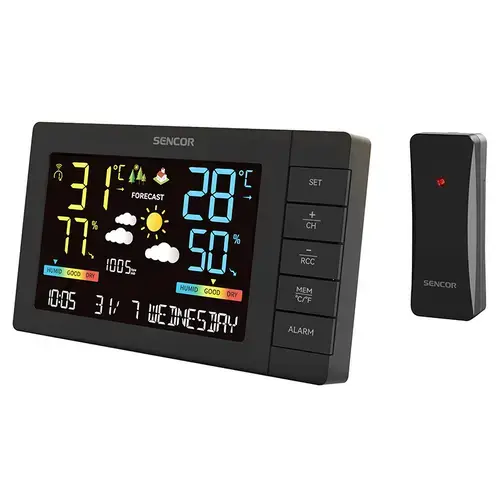 Statie meteo wireless SENCOR SWS4440, Prognoza meteo 12-24 ore (Negru)
