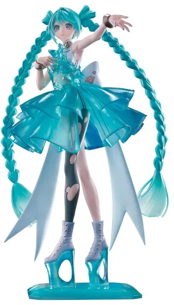 Statuetă Banpresto Animation: Hatsune Miku - Hatsune Miku (Emerald Gem) (Clearluxe), 28 cm