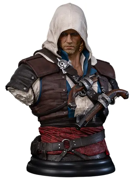Statuetă bust Pure Arts Games: Assassin’s Creed: Black Flag - Edward Kenway, 19 cm