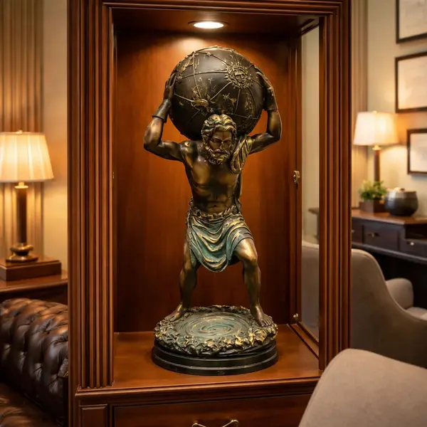 Statueta decorativa Atlas – rasina – design clasic impunator 11 x 30 cm