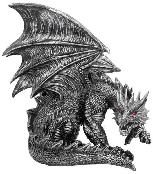 Statuetă Nemesis Now Adult: Dragons - Obsidian Dragon, 25 cm