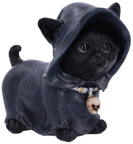 Statuetă Nemesis Now Adult: Gothic - Reaper's Kitty, 15 cm