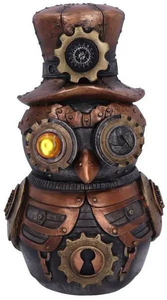 Statuetă Nemesis Now Adult: Steampunk - Hootle, 22 cm